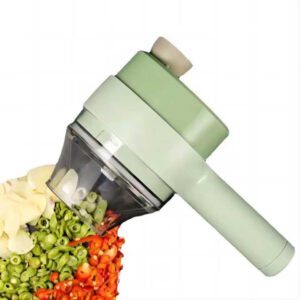 4 in 1 Electric Vegetable Cutter Multi-Functional Plastic Kitchen Tools Garlic Crusher Onion Pepper Meat Masher
